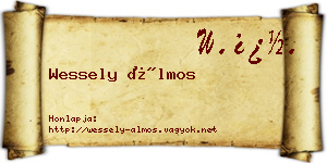 Wessely Álmos névjegykártya